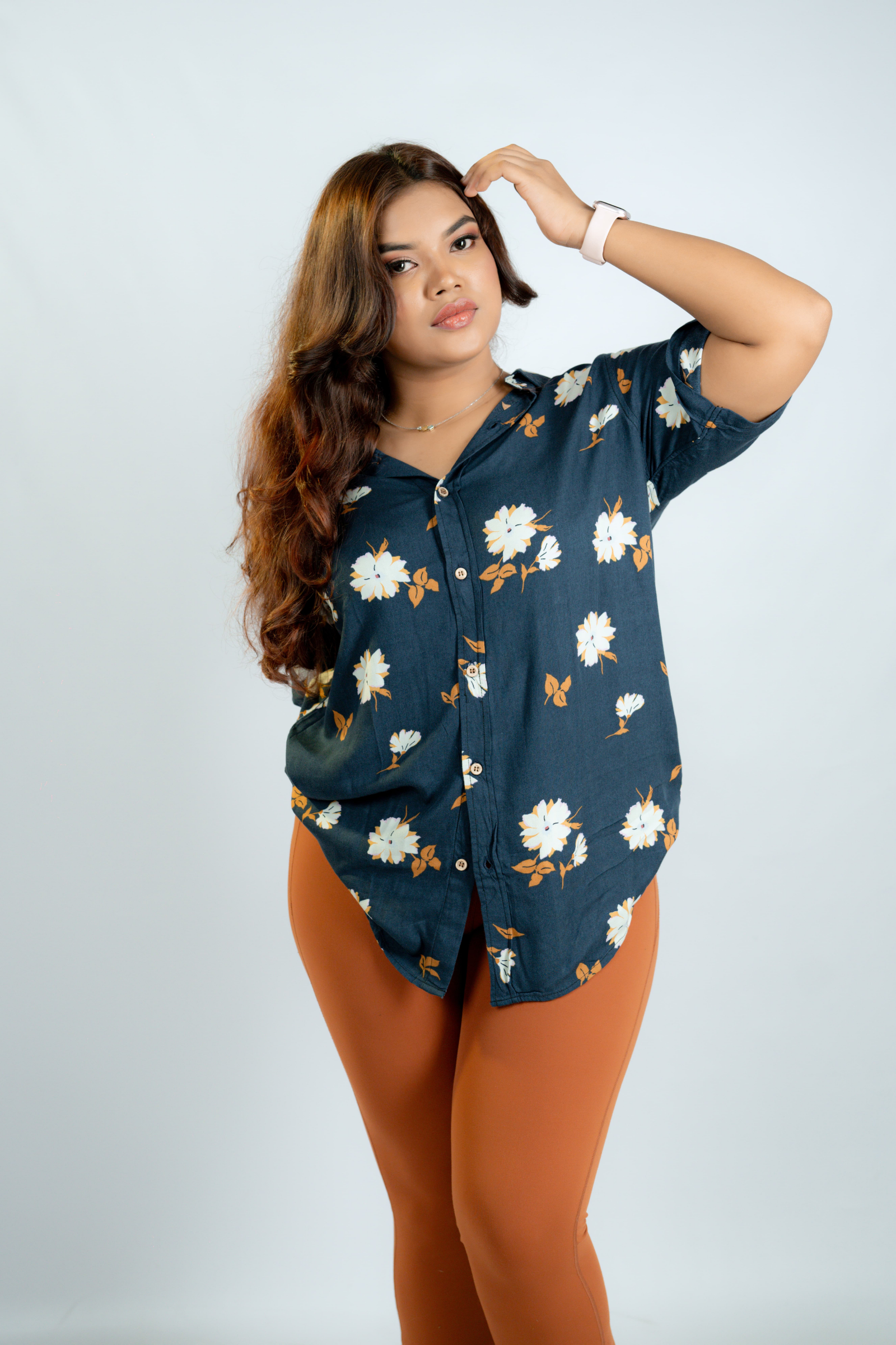 Floral printed unisex shirt Floral printed unisex shirt